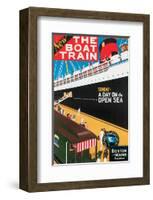 New Boat Train, Sunday on The Open Sea-Charles Holmes W^-Framed Art Print