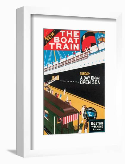 New Boat Train, Sunday on The Open Sea-Charles Holmes W^-Framed Art Print