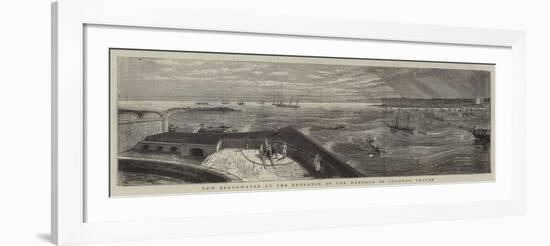 New Breakwater at the Entrance of the Harbour of Colombo, Ceylon-null-Framed Giclee Print