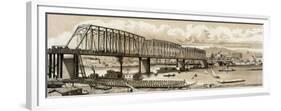 New Bridge Across the Willamette River at Portland, Oregon, 1880s-null-Framed Giclee Print