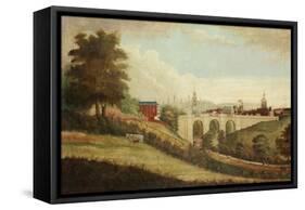 New Bridge over Pandon Dene, Newcastle Upon Tyne, C.1812-English School-Framed Stretched Canvas