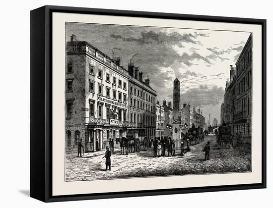 New Bridge Street and the Obelisk in 1795, London-null-Framed Stretched Canvas
