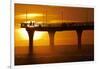 New Brighton Pier at Dawn, Christchurch, South Island, New Zealand.-David Wall-Framed Photographic Print