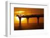 New Brighton Pier at Dawn, Christchurch, South Island, New Zealand.-David Wall-Framed Photographic Print