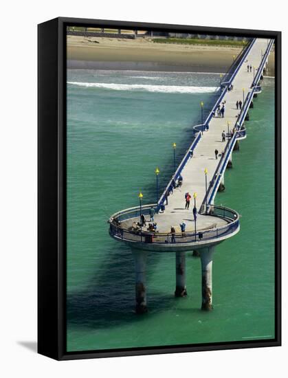 New Brighton Pier, Christchurch, South Island, New Zealand-David Wall-Framed Stretched Canvas