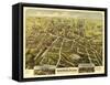 New Britain, Connecticut - Panoramic Map-Lantern Press-Framed Stretched Canvas