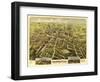 New Britain, Connecticut - Panoramic Map-Lantern Press-Framed Art Print