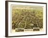 New Britain, Connecticut - Panoramic Map-Lantern Press-Framed Art Print