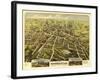 New Britain, Connecticut - Panoramic Map-Lantern Press-Framed Art Print