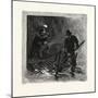 New Brunswick, Emptying Salmon Nets by Torchlight, Canada, Nineteenth Century-null-Mounted Giclee Print