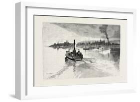 New Brunswick, Fredericton, from the River, Canada, Nineteenth Century-null-Framed Giclee Print