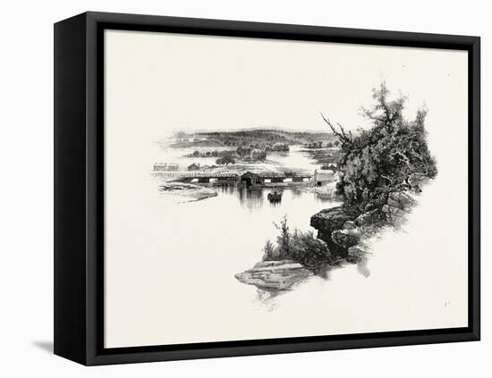 New Brunswick, Looking Up South-West Miramichi, Canada, Nineteenth Century-null-Framed Stretched Canvas