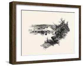 New Brunswick, Looking Up South-West Miramichi, Canada, Nineteenth Century-null-Framed Giclee Print