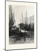 New Brunswick, Market Slip, St. John, at Low Tide, Canada, Nineteenth Century-null-Mounted Giclee Print