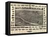 New Brunswick, New Jersey - Panoramic Map-Lantern Press-Framed Stretched Canvas