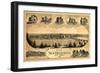 New Brunswick, New Jersey - Panoramic Map-Lantern Press-Framed Premium Giclee Print