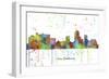 New Brunswick New Jersey Skyline MCLR 1-Marlene Watson-Framed Giclee Print