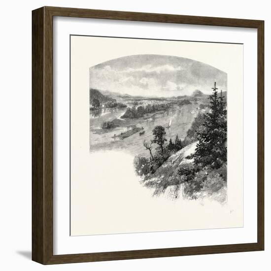 New Brunswick, Restigouche River, from Prospect Hill, Canada, Nineteenth Century-null-Framed Giclee Print