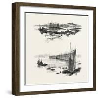 New Brunswick, Salmon Weirs, St. John Harbour, Canada, Nineteenth Century-null-Framed Giclee Print