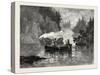 New Brunswick, Spearing Salmon by Night on the Restigouche, Canada, Nineteenth Century-null-Stretched Canvas