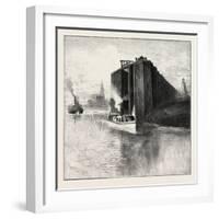 New Brunswick, Wharf at St. Andrews, Canada, Nineteenth Century-null-Framed Giclee Print