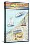 New Buffalo, Michigan - Nautical Chart-Lantern Press-Stretched Canvas