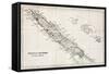 New Caledonia And Loyalty Island Old Map-marzolino-Framed Stretched Canvas