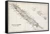 New Caledonia And Loyalty Island Old Map-marzolino-Framed Stretched Canvas