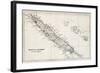 New Caledonia And Loyalty Island Old Map-marzolino-Framed Art Print