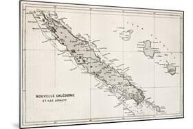 New Caledonia And Loyalty Island Old Map-marzolino-Mounted Art Print