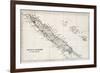 New Caledonia And Loyalty Island Old Map-marzolino-Framed Art Print