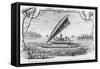 New Caledonia, Pirogue of the Isle of Pines, after a Pen and Ink Drawing of a Deportee,…-null-Framed Stretched Canvas
