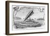 New Caledonia, Pirogue of the Isle of Pines, after a Pen and Ink Drawing of a Deportee,…-null-Framed Giclee Print