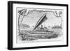 New Caledonia, Pirogue of the Isle of Pines, after a Pen and Ink Drawing of a Deportee,…-null-Framed Giclee Print