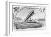 New Caledonia, Pirogue of the Isle of Pines, after a Pen and Ink Drawing of a Deportee,…-null-Framed Giclee Print