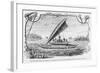 New Caledonia, Pirogue of the Isle of Pines, after a Pen and Ink Drawing of a Deportee,…-null-Framed Giclee Print