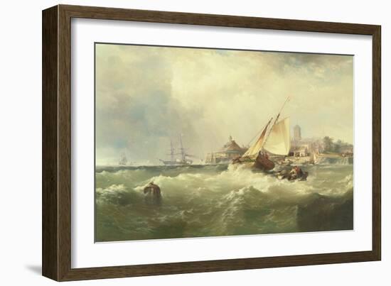 New Castle on the Delaware, 1857-Edward Moran-Framed Giclee Print