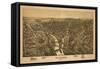 New Castle, Pennsylvania - Panoramic Map-Lantern Press-Framed Stretched Canvas