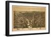 New Castle, Pennsylvania - Panoramic Map-Lantern Press-Framed Art Print