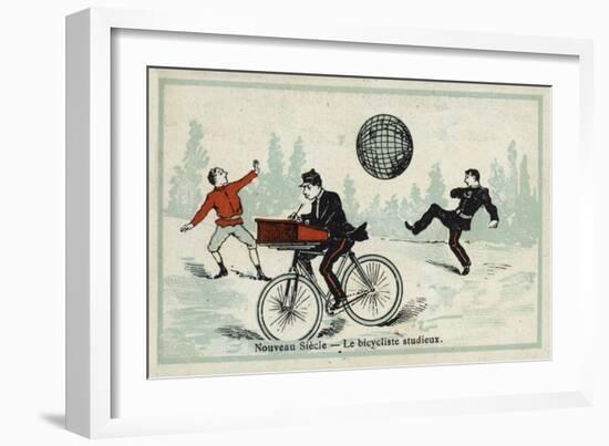 New Century - the Studious Cyclist-null-Framed Giclee Print