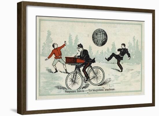 New Century - the Studious Cyclist-null-Framed Giclee Print