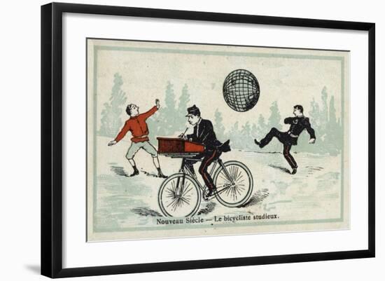 New Century - the Studious Cyclist-null-Framed Giclee Print