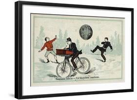 New Century - the Studious Cyclist-null-Framed Giclee Print