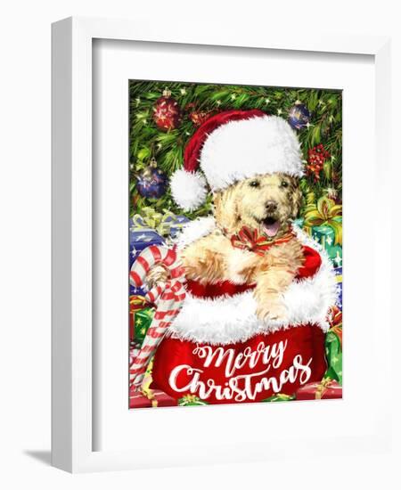 New Christmas puppy-Arnica Burnstone-Framed Giclee Print