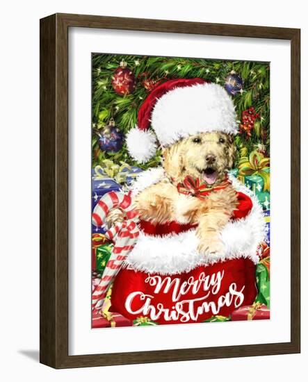 New Christmas puppy-Arnica Burnstone-Framed Giclee Print