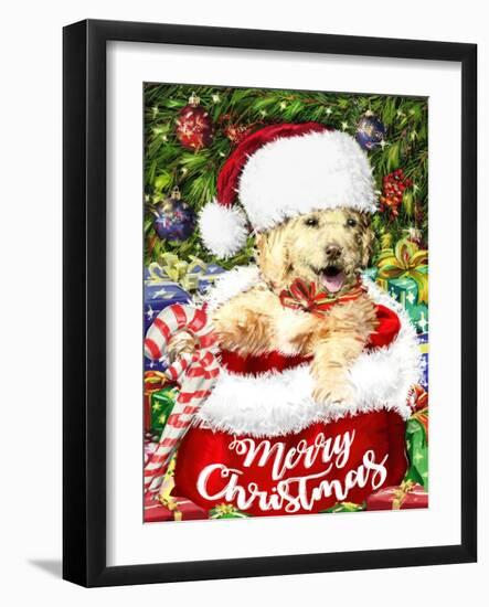 New Christmas puppy-Arnica Burnstone-Framed Giclee Print