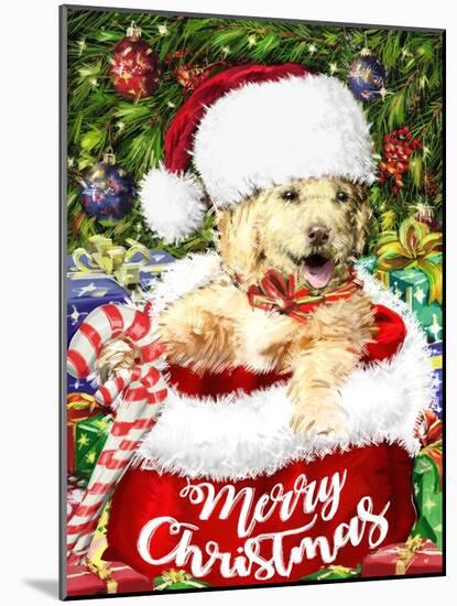 New Christmas puppy-Arnica Burnstone-Mounted Giclee Print