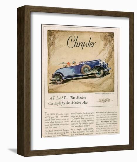 New Chrysler 75-The Modern Car-null-Framed Art Print