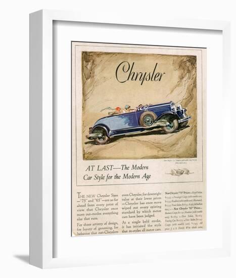 New Chrysler 75-The Modern Car-null-Framed Art Print