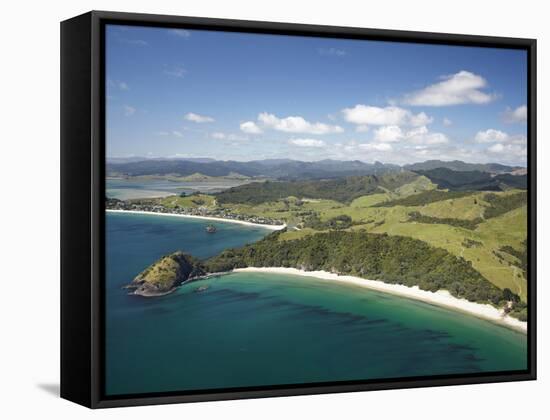 New Chums Beach, and Motuto Point, Coromandel Peninsula, North Island, New Zealand-David Wall-Framed Stretched Canvas